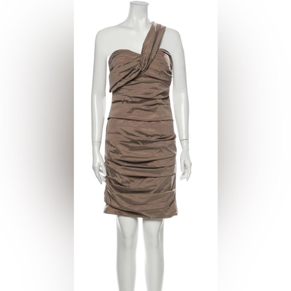Theia One Shoulder Cocktail Mini Dress size 6